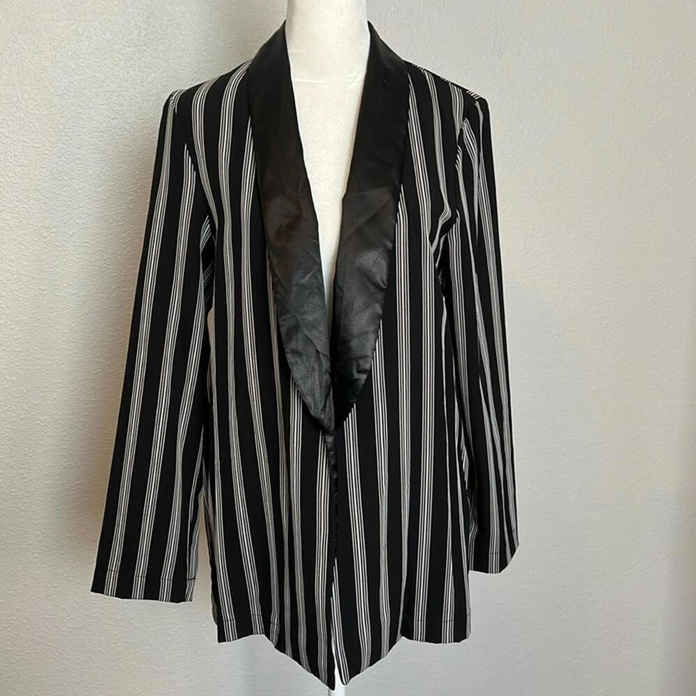 Zara Flowy Open Blazer Striped Size XS